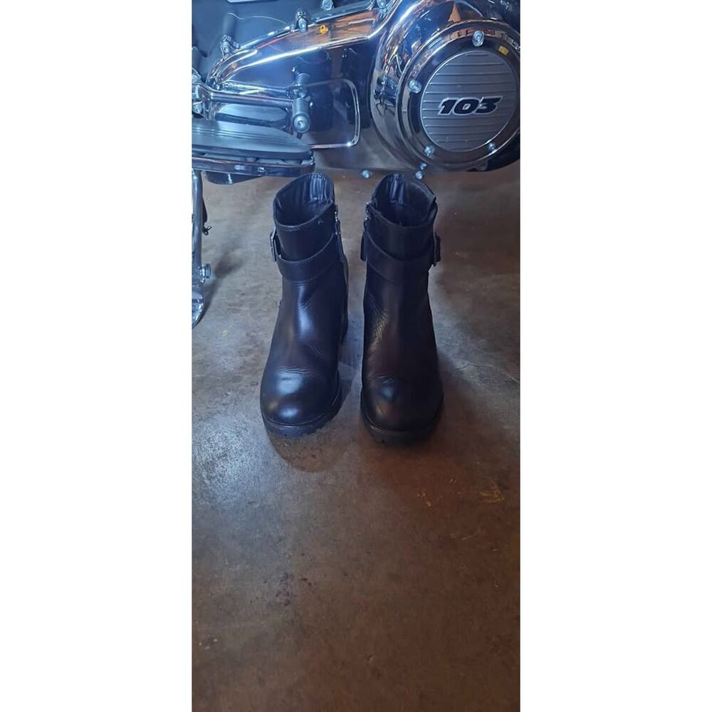 Harley-Davidson Women's Lalanne Double Strap Motorcycle Boots Black